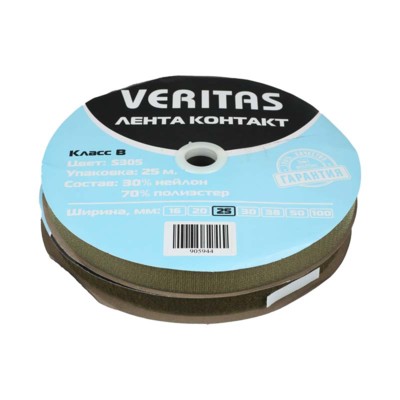 Лента контакт цв хаки 25мм (боб 25м) S305 B Veritas (2)